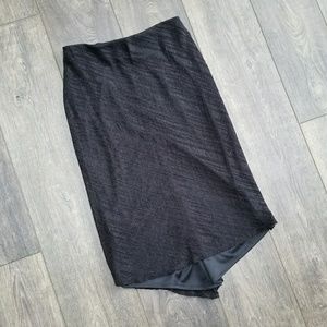 Express Black Textured Skirt - small